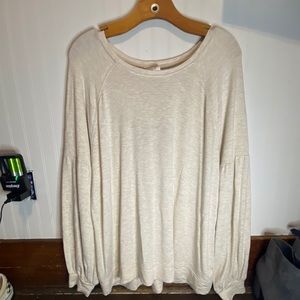 Marled Cream Top